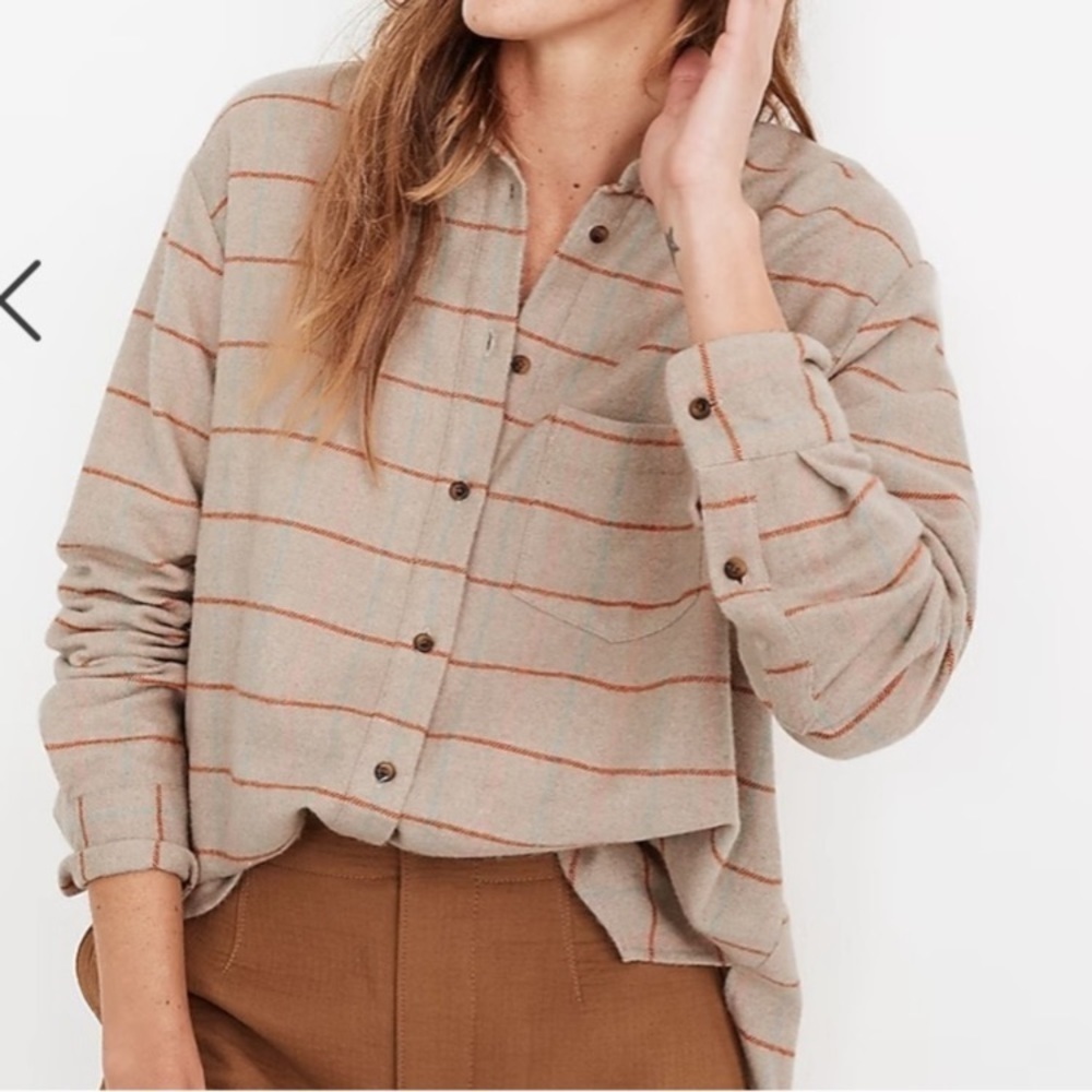 Madewell Flannel Sunday Shirt in Keene Plaid Small